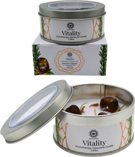 Κερί Πολύτιμους Λίθους Gemstone Candle Vitality Sweet Ginger Κερί Πολύτιμους Λίθους Gemstone Candle Vitality Sweet Ginger