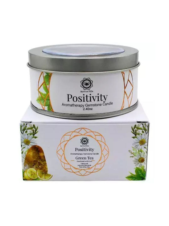 Κερί Πολύτιμους Λίθους Gemstone Candle Positivity Green Tea