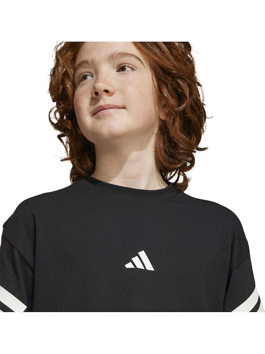 Детска тениска Черно Future Icons 3-Stripes