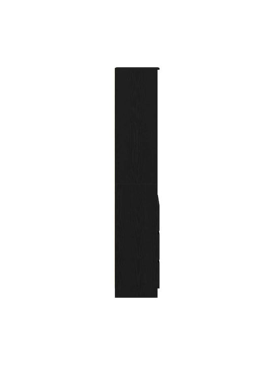 Bibliothek Schwarze Eiche Schwarz 37.5x35x180cm