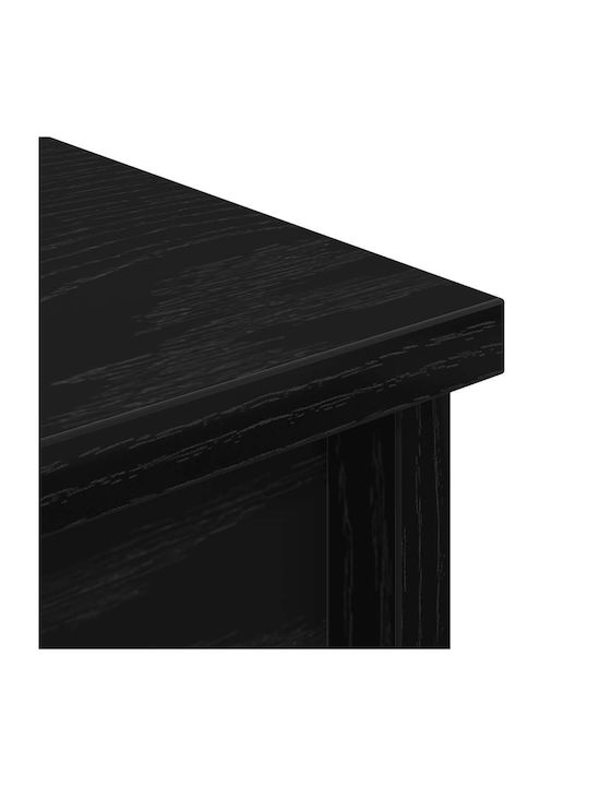 Bibliothek Schwarze Eiche Schwarz 37.5x35x180cm