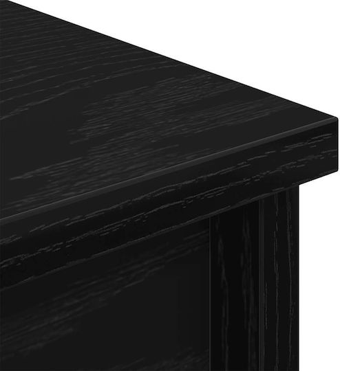 Bibliotecă Neagră Stejar Negru 37.5x35x180cm