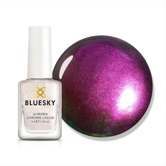 Bluesky Aurora Chrome Liquid Lac03 Roz Metalic 5ml