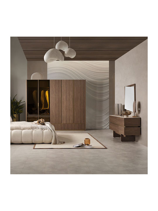 Μπουφές Stone Ξύλινος με Καθρέπτη Καφέ 210x48x79cm