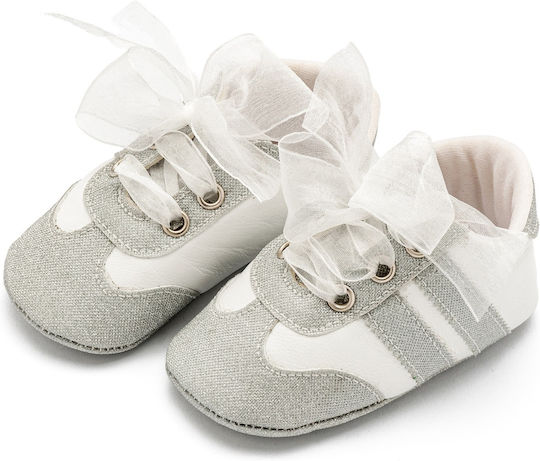 Babywalker Βαπτιστικά Δερμάτινα Sneakers Αγκαλιάς Ροζ