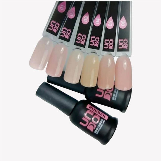 Uno Professional Base Coat / Primer / Top Coat for Semi-Permanent Nail Polish Rubber 8ml