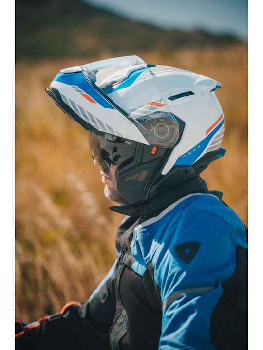 Nexx X.Lifetour White / Blue Motorradhelm Modular DOT / ECE 22.06 1800gr mit Pinlock