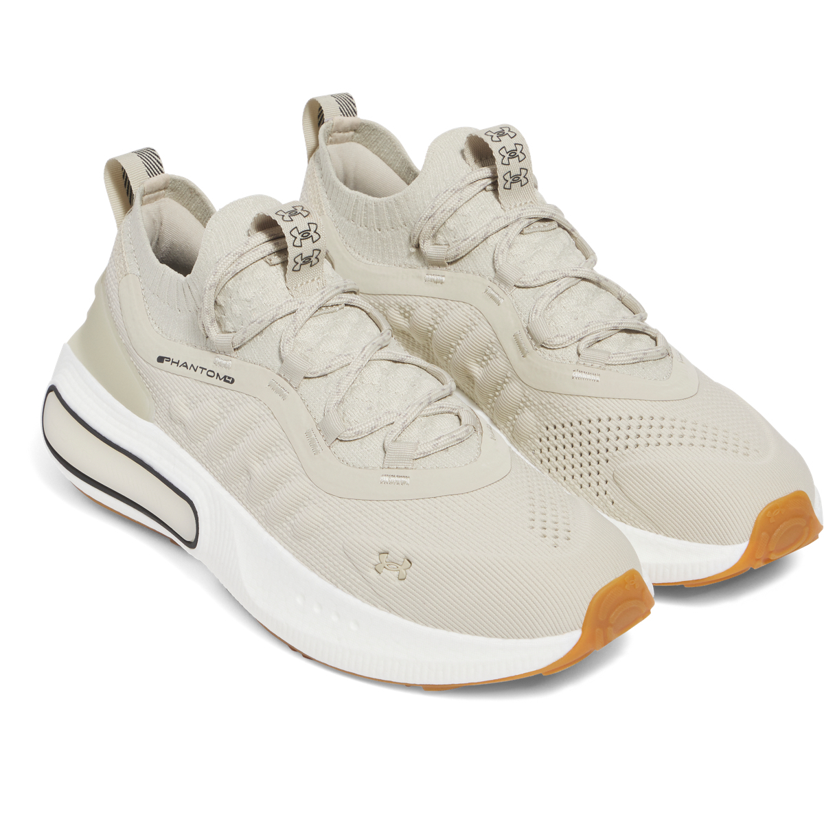 Under Armour UA Phantom 4 Mens Running Shoes Tan White 3027593-289 Size 10 Under Armour HOVR Phantom 4 Black White for sale | eBay main image 2