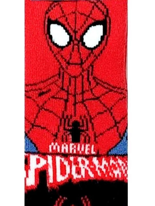 Disney Детски чорапи Неплъзгащи се Spiderman Червено