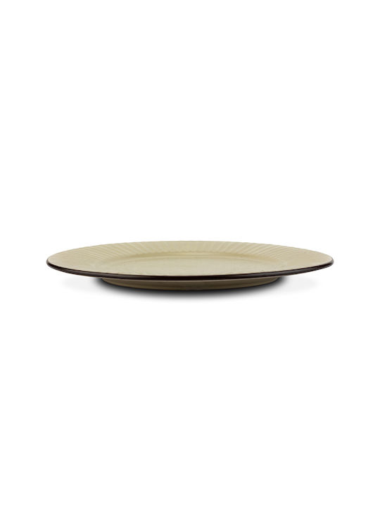 Nava Plate Shallow Ceramic Beige