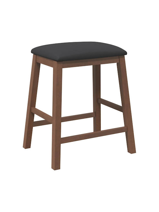 Stool Bar with Backrest Wooden Coffee 2pcs 52x41x63cm