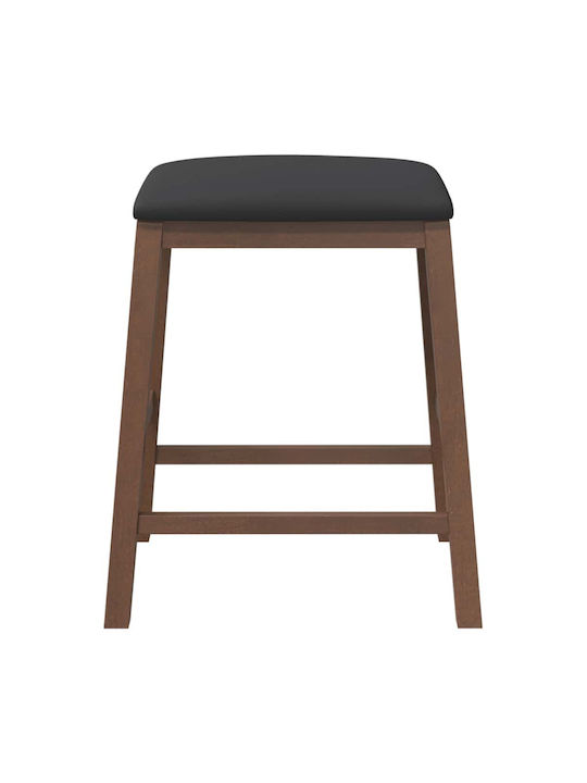 Stool Bar with Backrest Wooden Coffee 2pcs 52x41x63cm