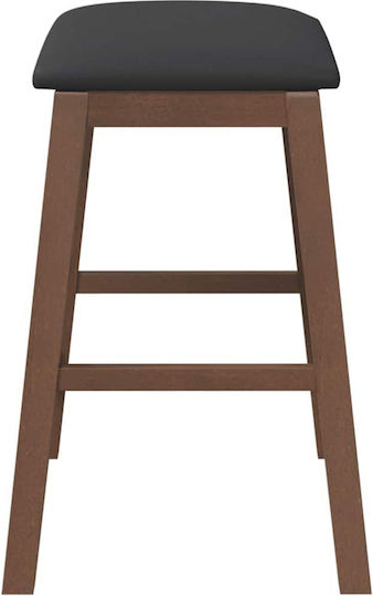 Stool Bar with Backrest Wooden Coffee 2pcs 52x41x63cm