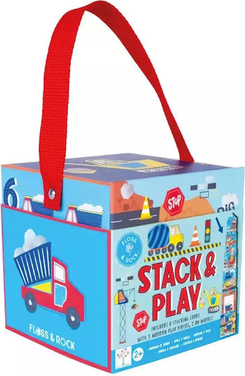 Floss & Rock Stacking Toy made of Wood for 24++ Months