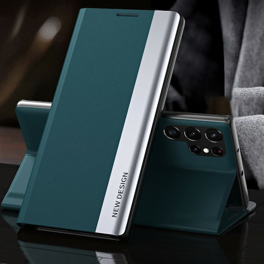New Design Book Δερμάτινο / Δερματίνης Ροζ (Galaxy S22 Ultra 5G)