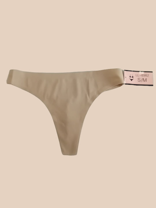 Luna Women's String Seamless Beige