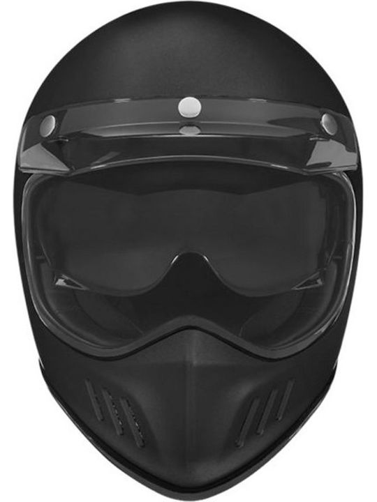 Nox Rout Seventy ΙΙ Μαύρο Matt Κράνος Μηχανής On-Off ECE 22.06 1400gr με Sunvisor