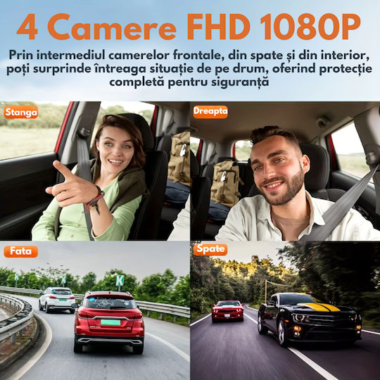 Set Camera DVR Auto 1080P cu Ecran 3" pentru Parbriz & Camera de Marsarier