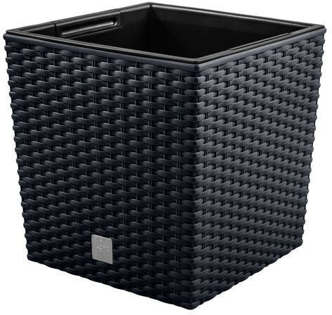 Prosperplast Саксия Пластмаса Антрацит 32x32x32.5см.