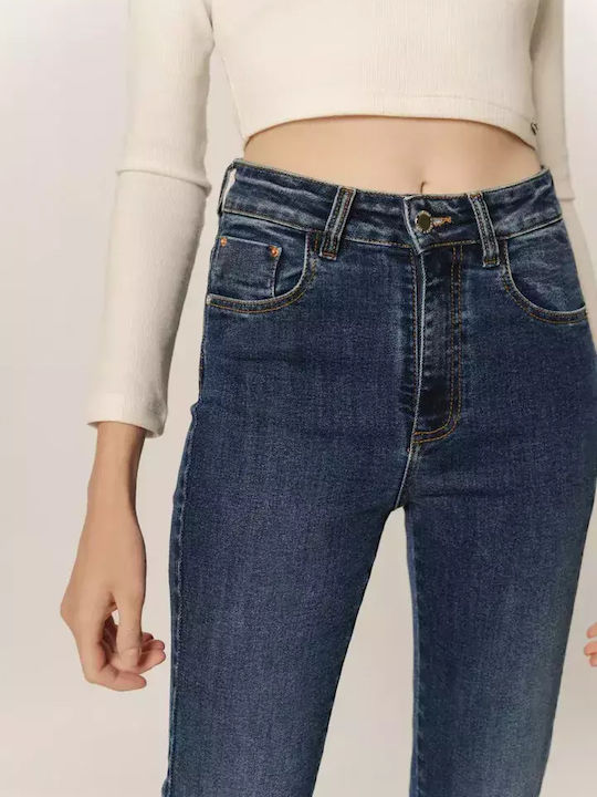 Damenjeans Schlaghose Medium Stone Blue