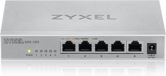 Zyxel XMG-105 Unmanaged L2 Switch with 5 Gigabit (1Gbps) Ethernet Ports