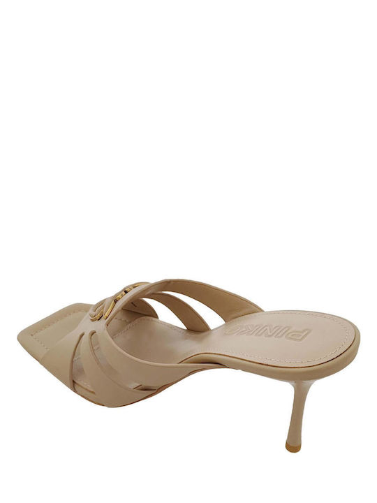 Pinko Leder Damen Sandalen in Beige Farbe