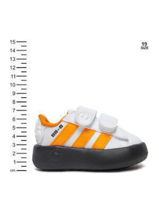 Grand Court 2.0 Kinder Sneakers mit Klettverschluss Weiß