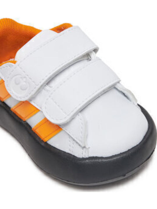 Grand Court 2.0 Kinder Sneakers mit Klettverschluss Weiß