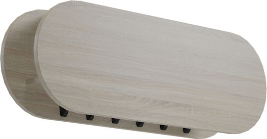 HomeMarkt Κρεμάστρα Τοίχου Stor Ξύλινη 6 Θέσεων Γκρι 84x12x28.6cm