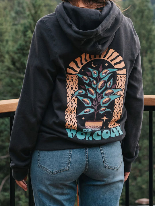 Truly Long Women's Sweatshirt Hooded Vintage Black