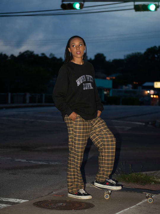 Truly Long Women's Sweatshirt Hooded Vintage Black