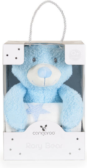 Cangaroo Κουβέρτα Αγκαλιάς & Λίκνου Rory Bear Μπλε με Ζωάκι 75x90εκ.