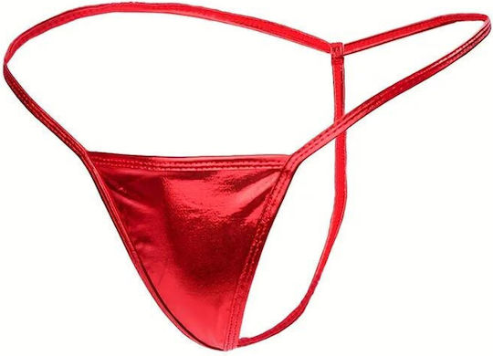 Women's Underwear Annamu Vinyl Thong Red A-1017