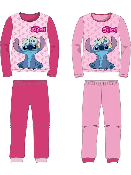 Disney Kids' Pajamas Winter Cotton Pink Lilo And Stitch