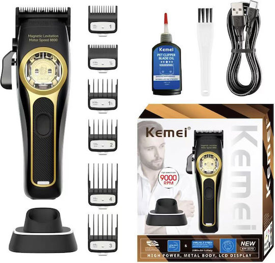 Kemei Rechargeable Hair Clipper Black KM-2373