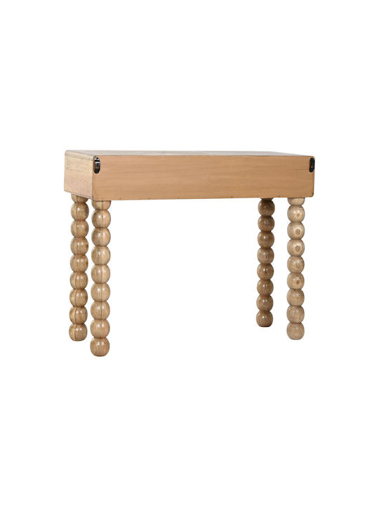 Wooden Console Table Beige L76xW35xH35cm