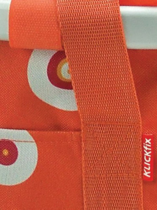 Coș Frontal Klickfix Bikebasket Bubbles Portocaliu