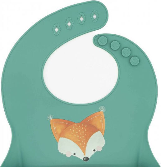 Sassi Junior Bib Silicone with Pocket Green for 6 m+