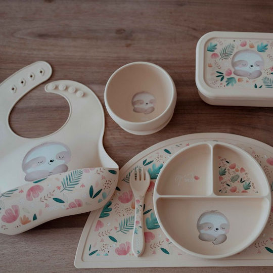 Sassi Junior Σαλιάρα Σιλικόνης με Τσέπη Κίτρινη για 6 m+