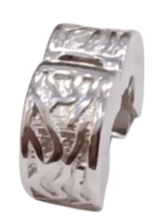 Kalliopisilver Ασημενιο 925 Σύμβολο Charm Ασημι Στρογγυλο Αναγλυφο Κλιπ Ds001