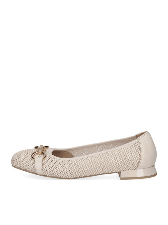 Damen Ballerinas in Beige Farbe