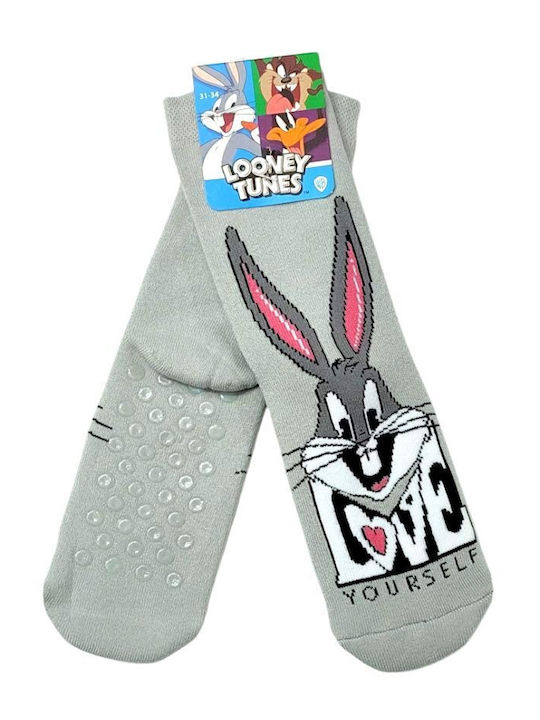 Looney Tunes Kindersocken Rutschfest White
