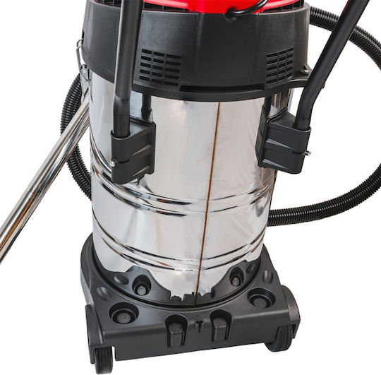 Raider RDP-WC13 Σκούπα Υγρών / Στερεών 2400W με Ανοξείδωτο Κάδο 60lt Γκρι