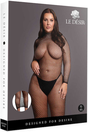 Διχτυωτό Μακρύ Φόρεμα Μανίκι Xl/4xl