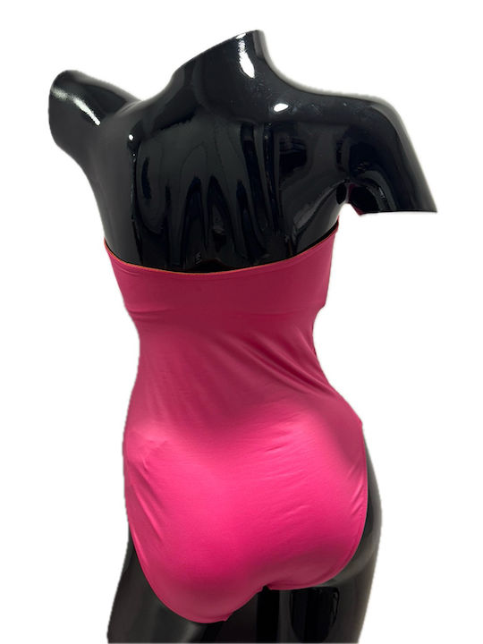 Strapless Ολόσωμο Μαγιό Ροζ