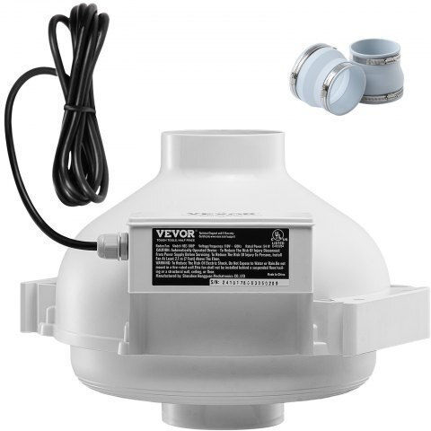 Vevor Silent Radon Fan 190cfm 4"-4.5" Waterproof Dfsdj4inch19vrdptv2