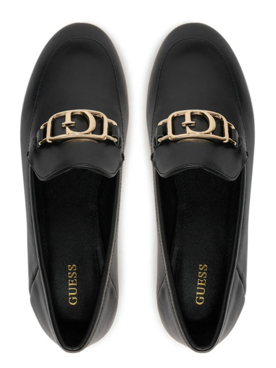 Δερμάτινα Γυναικεία Loafers σε Μαύρο Χρώμα