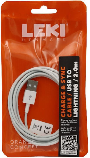 Leki USB-A to Lightning Cable Πορτοκαλί 2m