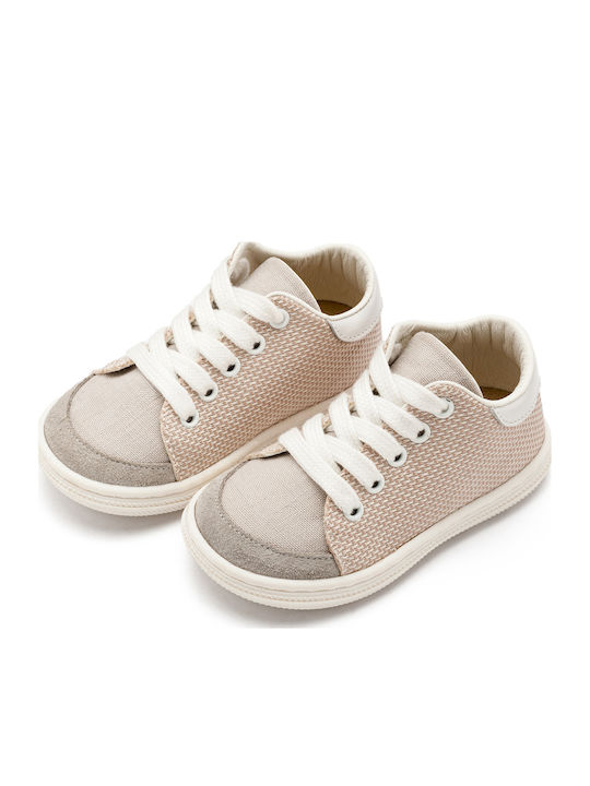Babywalker Βαπτιστικά Υφασμάτινα Sneakers Μπεζ