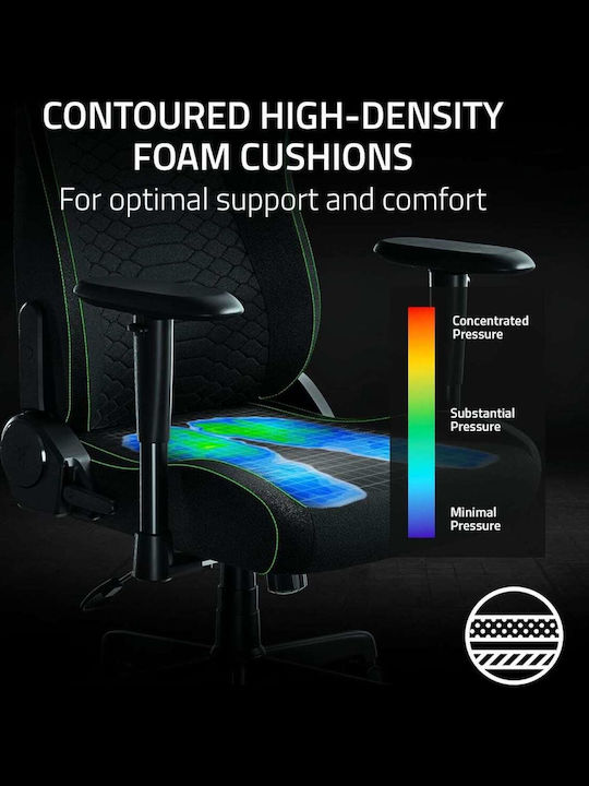 Razer ISKUR V2 X Геймърски стол с регулируеми подлакътници Черен